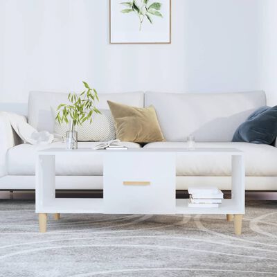 vidaXL Coffee Table White 102x50x40 cm Engineered Wood