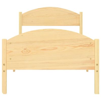 vidaXL Bed Frame without Mattress Solid Pine Wood 100x200 cm