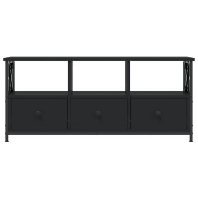 vidaXL TV Cabinet Black 102x33x45 cm Engineered Wood&Iron