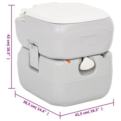 vidaXL Portable Camping Toilet and Handwash Stand Set