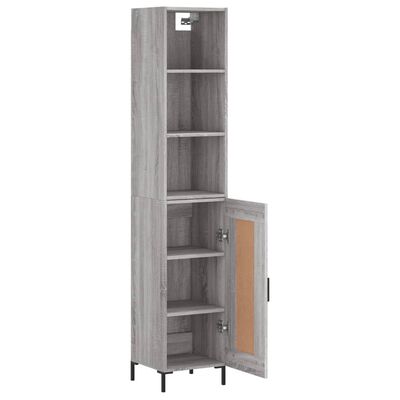 vidaXL Highboard Grey Sonoma 34.5x34x180 cm Engineered Wood