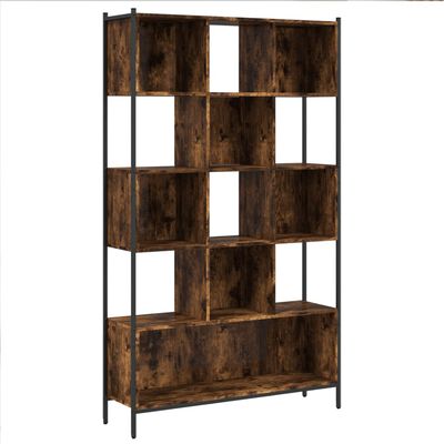 vidaXL Bookcase Smoked Oak 102x28x172 cm Engineered Wood