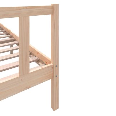 vidaXL Bed Frame without Mattress Solid Wood 200x200 cm (810102+814214)