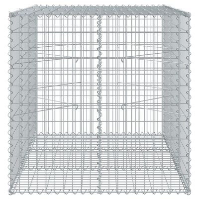 vidaXL Gabion Basket with Cover 150x100x100 cm Galvanised Iron