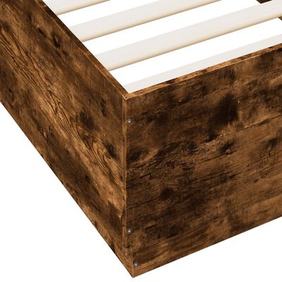 vidaXL Bed Frame without Mattress Smoked Oak 90x200 cm