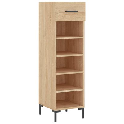 vidaXL Shoe Cabinet Sonoma Oak 30x35x105 cm Engineered Wood