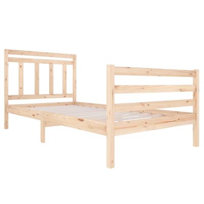 vidaXL Bed Frame without Mattress Solid Wood 120x200 cm (810425+814084)