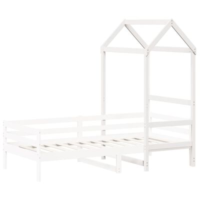 vidaXL Kids' Bed Roof White 98x70x176.5 cm Solid Wood Pine