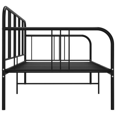 vidaXL Sofa Bed Frame without Mattress Black Metal 90x200 cm