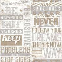 Noordwand Wallpaper Friends & Coffee Words and Letters Metallic and Beige