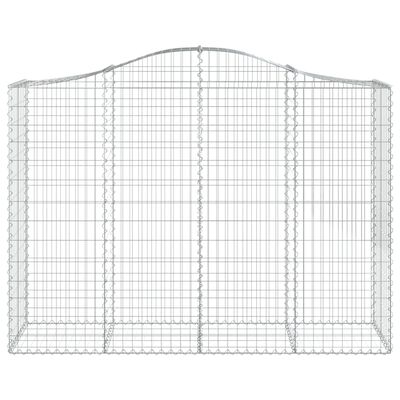 vidaXL Arched Gabion Basket 200x50x140/160 cm Galvanised Iron