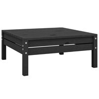 vidaXL Garden Footstool Black Solid Pinewood