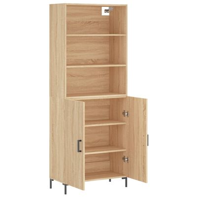 vidaXL Highboard Sonoma Oak 69.5x34x180 cm Engineered Wood