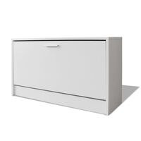 vidaXL Shoe Storage Bench White 80x24x45 cm