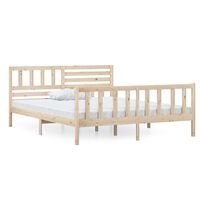 vidaXL Bed Frame without Mattress Solid Wood 120x200 cm (810077+814134)