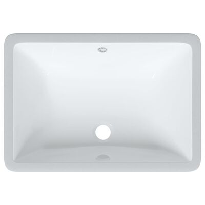 vidaXL Bathroom Sink White 52x38.5x19.5 cm Rectangular Ceramic