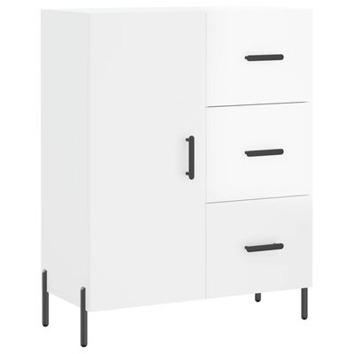 vidaXL Highboard High Gloss White 69.5x34x180 cm Engineered Wood