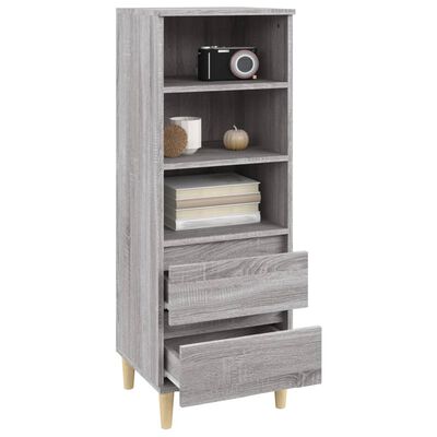 vidaXL Highboard Grey Sonoma 40x36x110 cm Engineered Wood