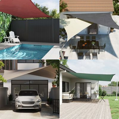 vidaXL Sun Shade Sail Light Grey 4x4x4 m 100% Polyester Oxford