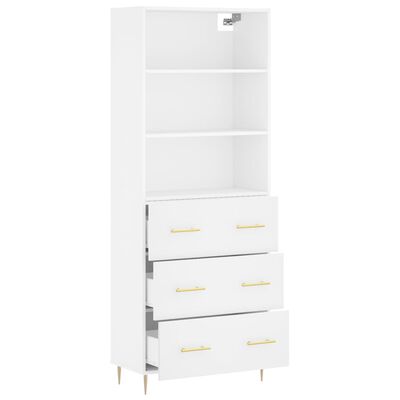 vidaXL Highboard White 69.5x34x180 cm Engineered Wood