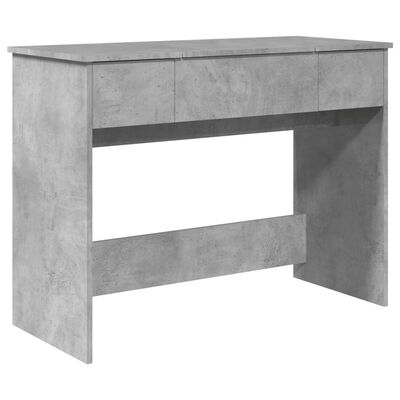 vidaXL Dressing Table with Mirror Concrete Grey 100x45x76 cm