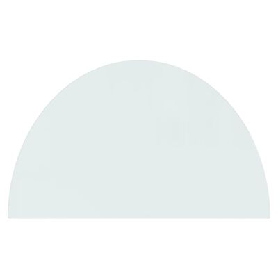 vidaXL Fireplace Glass Plate Half Round 1000x600 mm