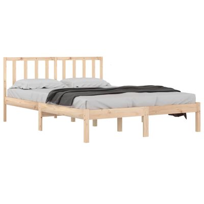 vidaXL Bed Frame Solid Wood Pine 180x200 cm Super King Size