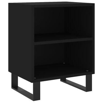 vidaXL Bedside Cabinets 2 pcs Black 40x30x50 cm Engineered Wood