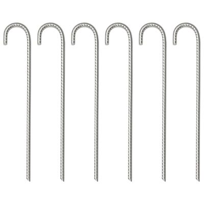 vidaXL Tent Pegs 6 pcs 37 cm Ø10 mm Galvanised Steel