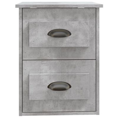 vidaXL Wall-mounted Bedside Cabinets 2 pcs Concrete Grey 41.5x36x53cm