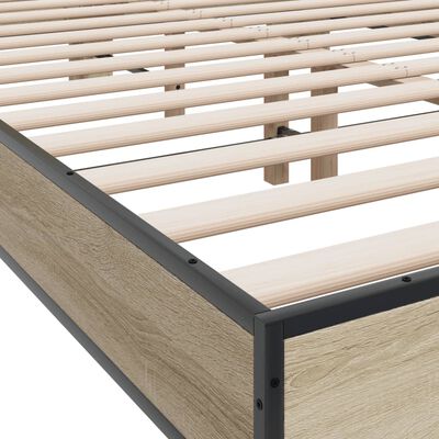 vidaXL Bed Frame without Mattress Sonoma Oak 120x190 cm Small Double