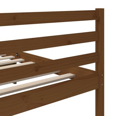 vidaXL Bed Frame without Mattress Honey Brown Solid Wood 200x200 cm (810453+814217)