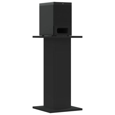 vidaXL Speaker Stands 2 pcs Black 30x30x60 cm Engineered Wood