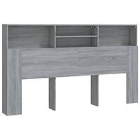 vidaXL Headboard Cabinet Grey Sonoma 180x19x103.5 cm