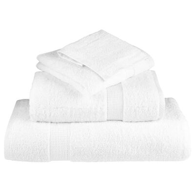 vidaXL 8 Piece Premium Towel Set SOLUND White 600 gsm