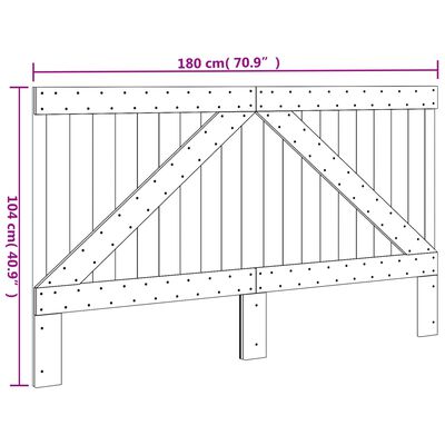 vidaXL Headboard 180x104 cm Solid Wood Pine