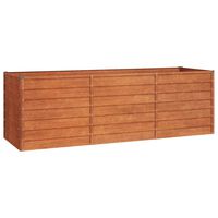 vidaXL Garden Raised Bed Rusty 240x80x77 cm Corten Steel