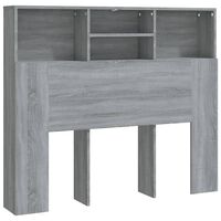 vidaXL Headboard Cabinet Grey Sonoma 120x19x103.5 cm