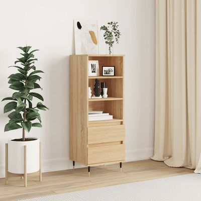 vidaXL Highboard Sonoma Oak 40x36x110 cm Engineered Wood