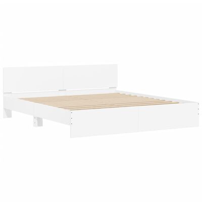 vidaXL Bed Frame without Mattress White 160x200 cm