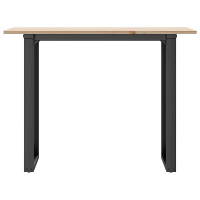 vidaXL Dining Table O-Frame 100x50x75 cm Solid Wood Pine and Cast Iron