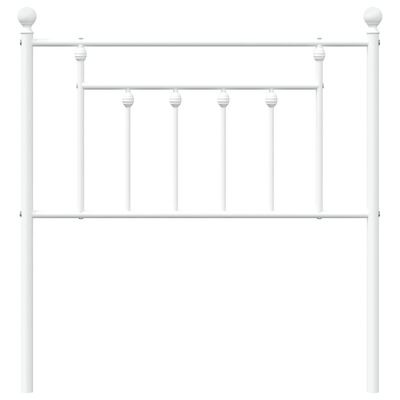 vidaXL Metal Headboard White 80 cm