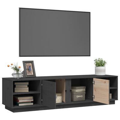 vidaXL TV Cabinet Grey 156x40x40 cm Solid Wood Pine