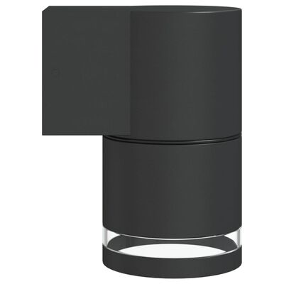 vidaXL Outdoor Wall Lights 2pcs Black Die-cast Aluminium