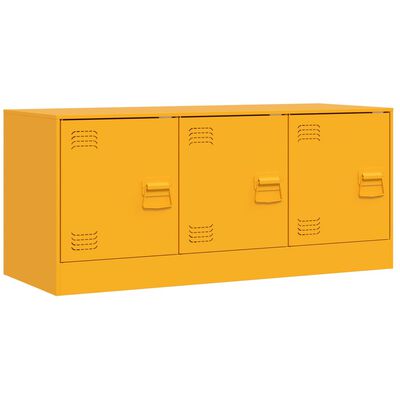 vidaXL TV Cabinet Mustard Yellow 99x39x44 cm Steel