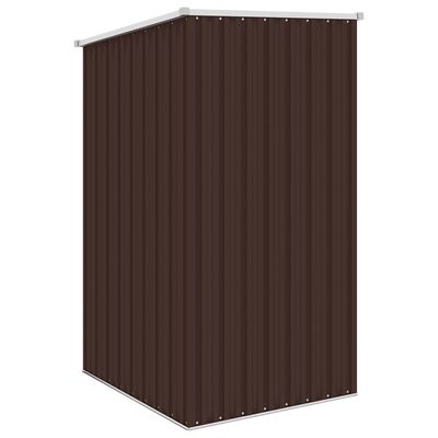 vidaXL Garden Shed Brown 87x98x159 cm Galvanised Steel