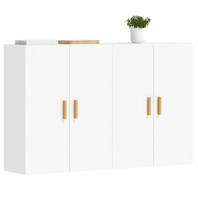 vidaXL Wall Mounted Cabinets 2 pcs White Engineered Wood