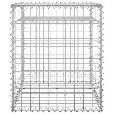 vidaXL Gabion Basket Posts 2 pcs 50x50x60 cm Iron