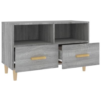 vidaXL TV Cabinet Grey Sonoma 80x36x50 cm Engineered Wood