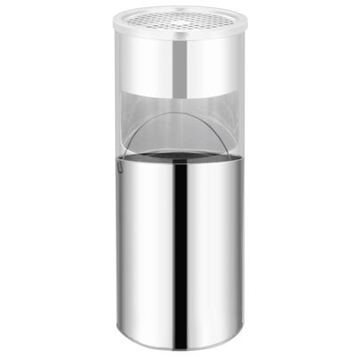 vidaXL Ashtray Dustbin Hotel 30 L Stainless Steel